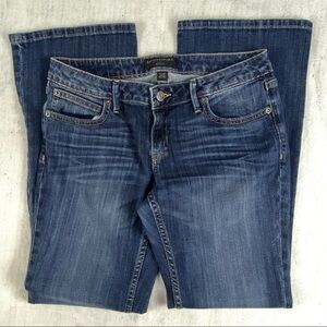 Banana Republic Petites Jeans Size 27/4P Bootcut Flap Pockets Whiskering Fade